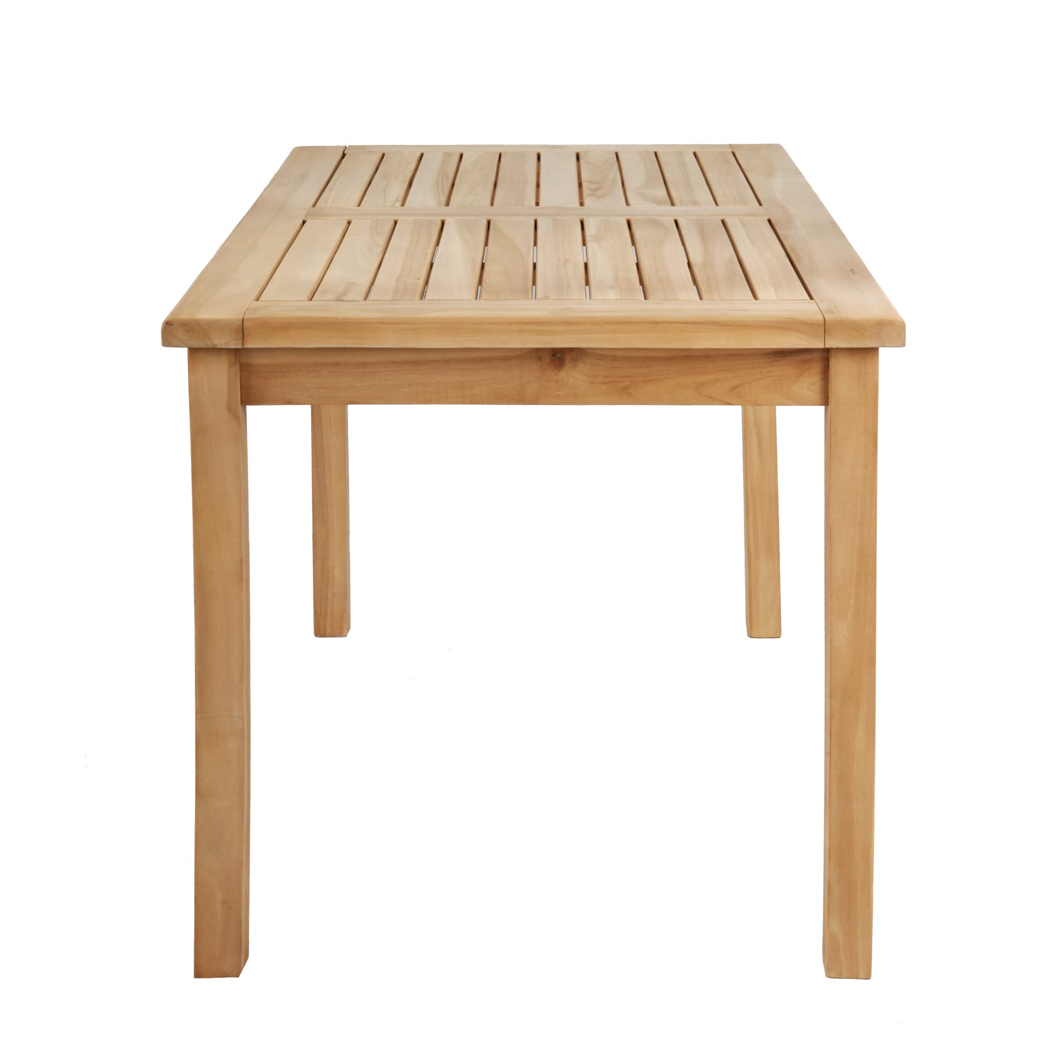 Tavolo da esterno rettangolare 185x90 cm in acciaio Dora