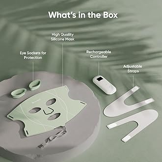 Nanoleaf FDA-Cleared LED Face Mask with 7 Light Therapy Modes - Professional Red, Blue & NIR Light Treatment Device for Wrinkles, Acne & Skin Rejuvenation - 432 LEDs, Rechargeable