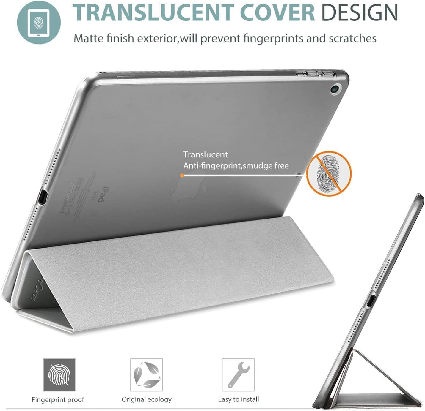 Smart Case for iPad 9.7 5th Generation (2017) A1822, A1823 - Silver - Image 3