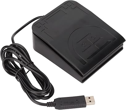 USB Single Foot Pedal Switch,USB Foot Switch Pedal One Computer Keyboard MIDI Controller Ergonomic Design Single Foot Switch Pedal