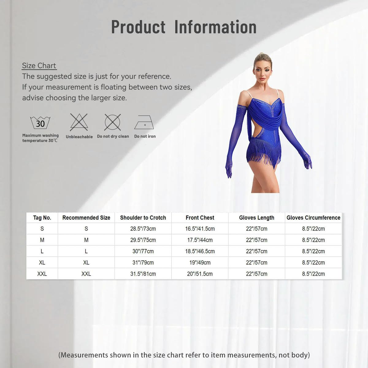 Body da donna con nappa, per danza latina, tango, cha-cha, pattinaggio, ginnastica, performance, Rosso, M