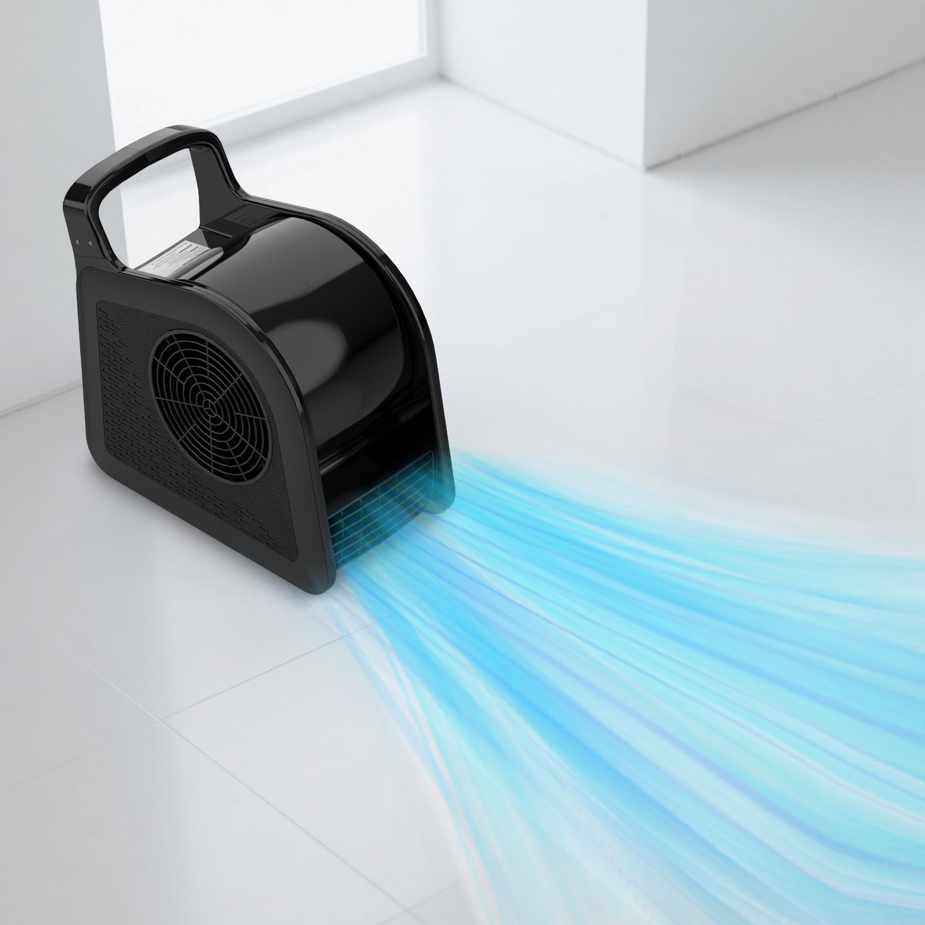 High Velocity Blower Fan - Floor Drying Fan for Cooling and Ventilating, 325 CFM Air Mover Floor Dryer Fan, Fans for Garage, Shop, 3 Geschwindigkeiten Portable Utility Fan 1 AC Outlets Black