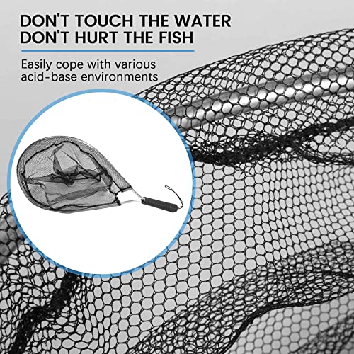Giilayky Aluminium Landing Nets Fly Fishing Fish Saver Nylon Knotless Mesh Trout Hand Net - Image 2