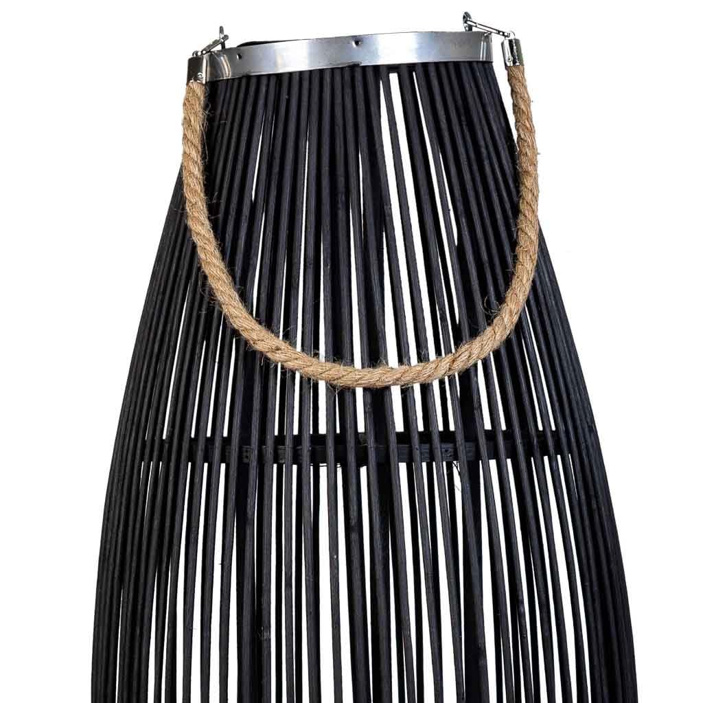 WANDERLUST DECO Farol portavelas de bambú Marrón 34x34x95
