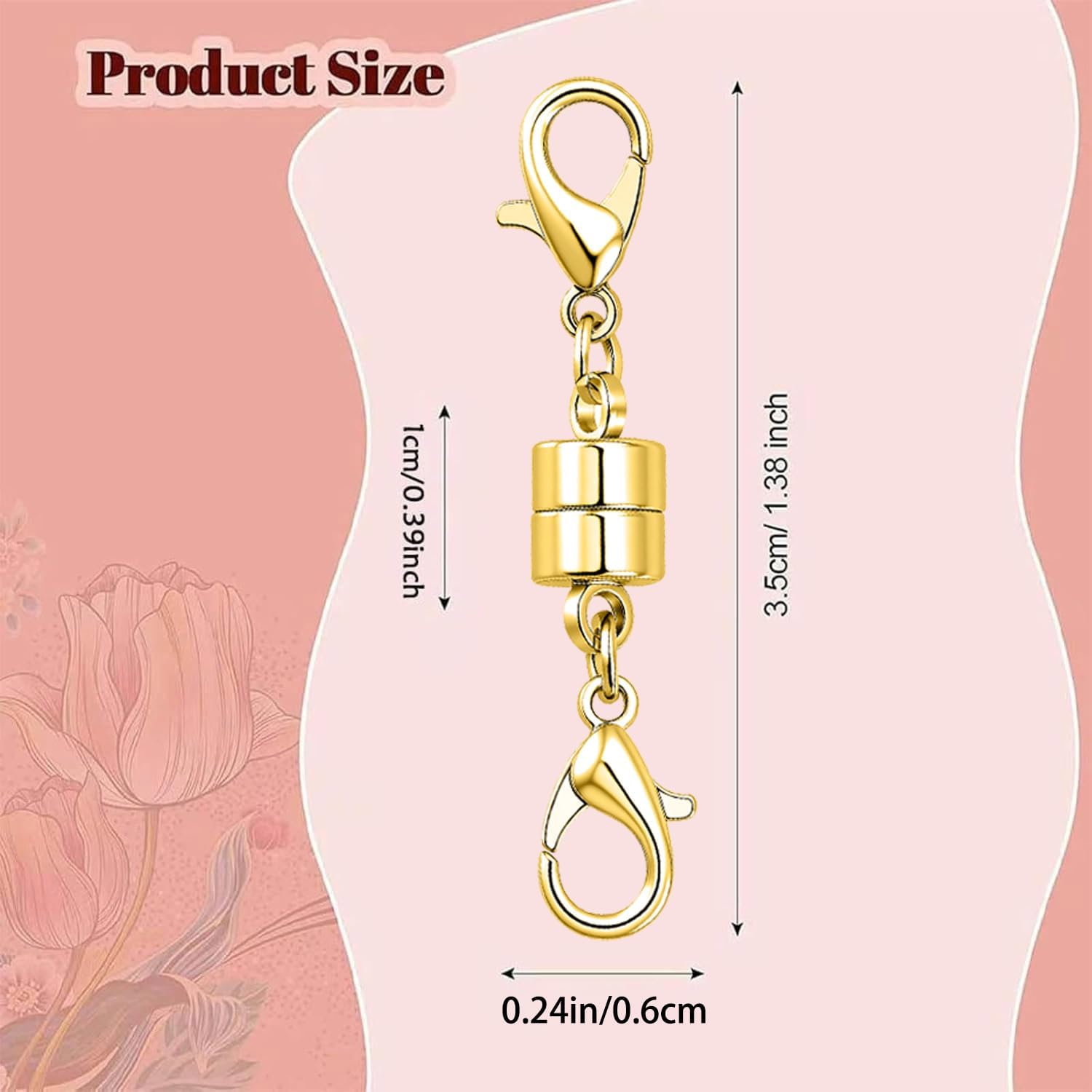 8PCS Magnetic Necklace Clasps and Closures, Magnetic Necklace Clasp, Gold and Silver Plated Jewelry Clasps Converters for Bracelet Necklaces Chain (8pcs Gold B) - Image 2