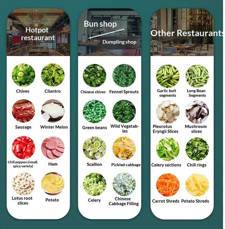 Vegetable Cutter Commercial Potato Slice Radish Shredder Green Onion Leek Chopper