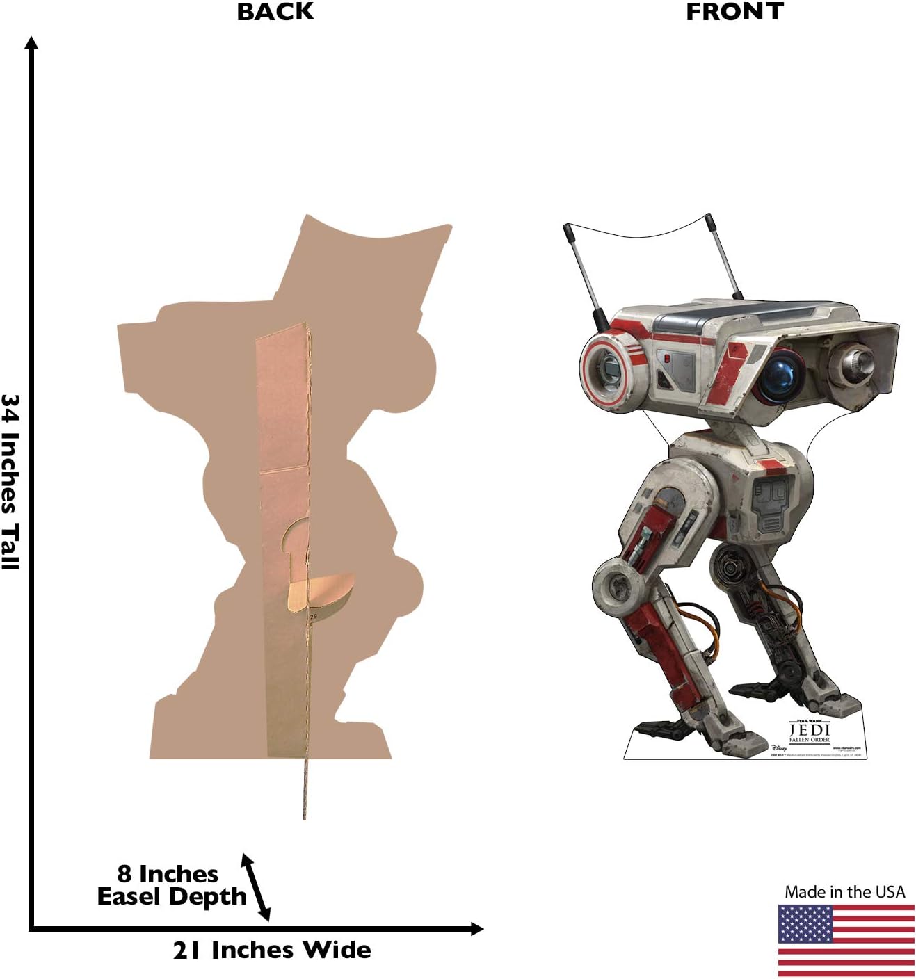 Cardboard People BD-1 Life Size Cardboard Cutout Standup - Star Wars Jedi: Fallen Order