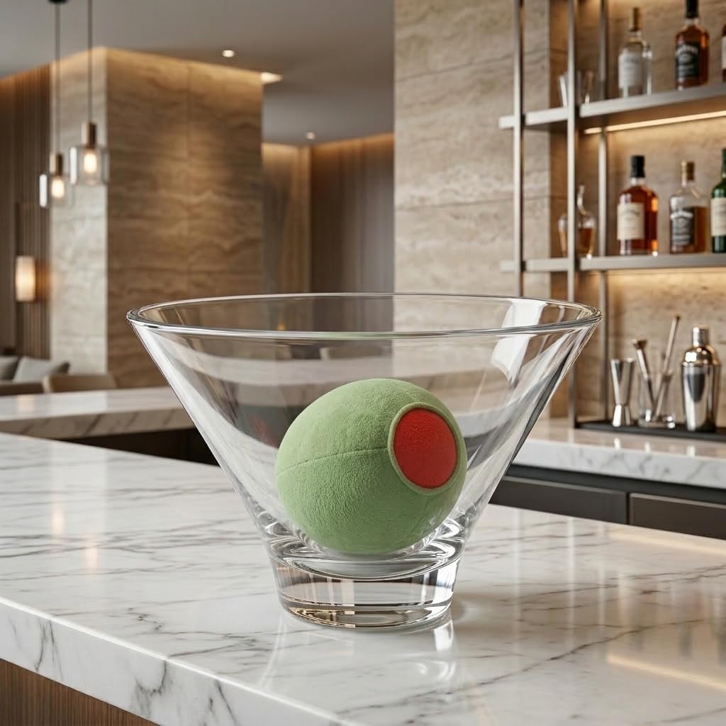 Oval Martini Olive Plush Pillow – 11" Soft & Huggable Stuffed Food Plush Toy – Cute Snack-Inspired Cuddly Gift for Adults image 5