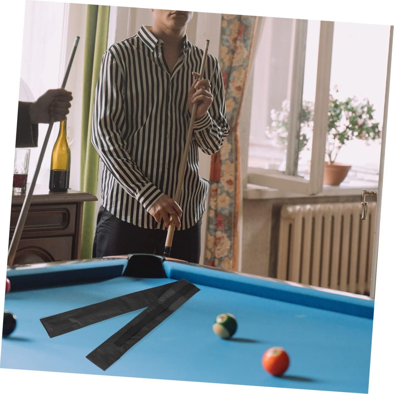 BESTonZON Billiard Cue Bag Portable Pool Stick Case Extra Storage Compartment Sturdy Fabric for Billiard Supplies and Storage