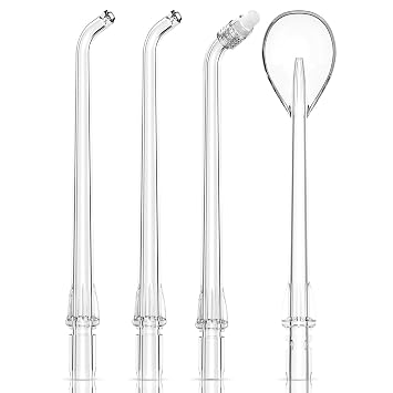 4 PCS Water Dental Flosser Tips Replacement Heads Jet Nozzles Only Compatible COSLUS T40 & T50 Cordless Portable Mini Water Teeth Flosser Pick for Travel