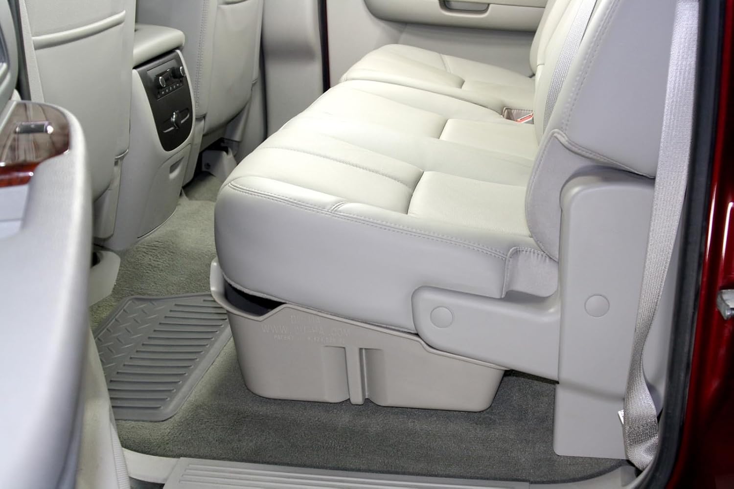 DU-HA 10043 Under Seat Storage fits 2007-2013 Chevy Silverado/GMC Sierra Crew Cab & 2007-2014 Heavy Duty Crew Cab New Body Style - Light Gray Heavy-Duty Back Seat Organizer - Includes Dividers