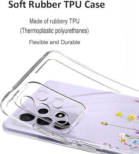 Miniatura 4 de Unov Funda compatible con Galaxy A53 5G transparente con diseño de poliuretano termoplástico suave, absorción de golpes, diseño delgado en relieve