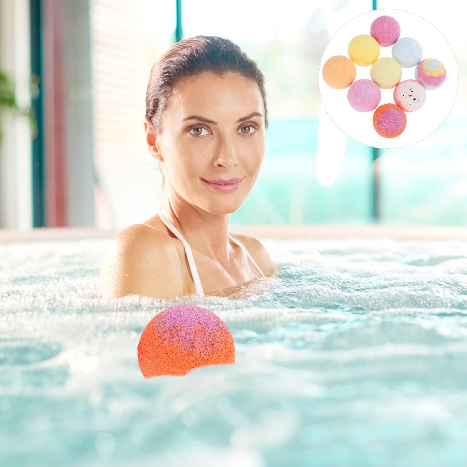 Juego de Bombas de Baño en Bolas 60g, Sal de Baño, 9 Piezas