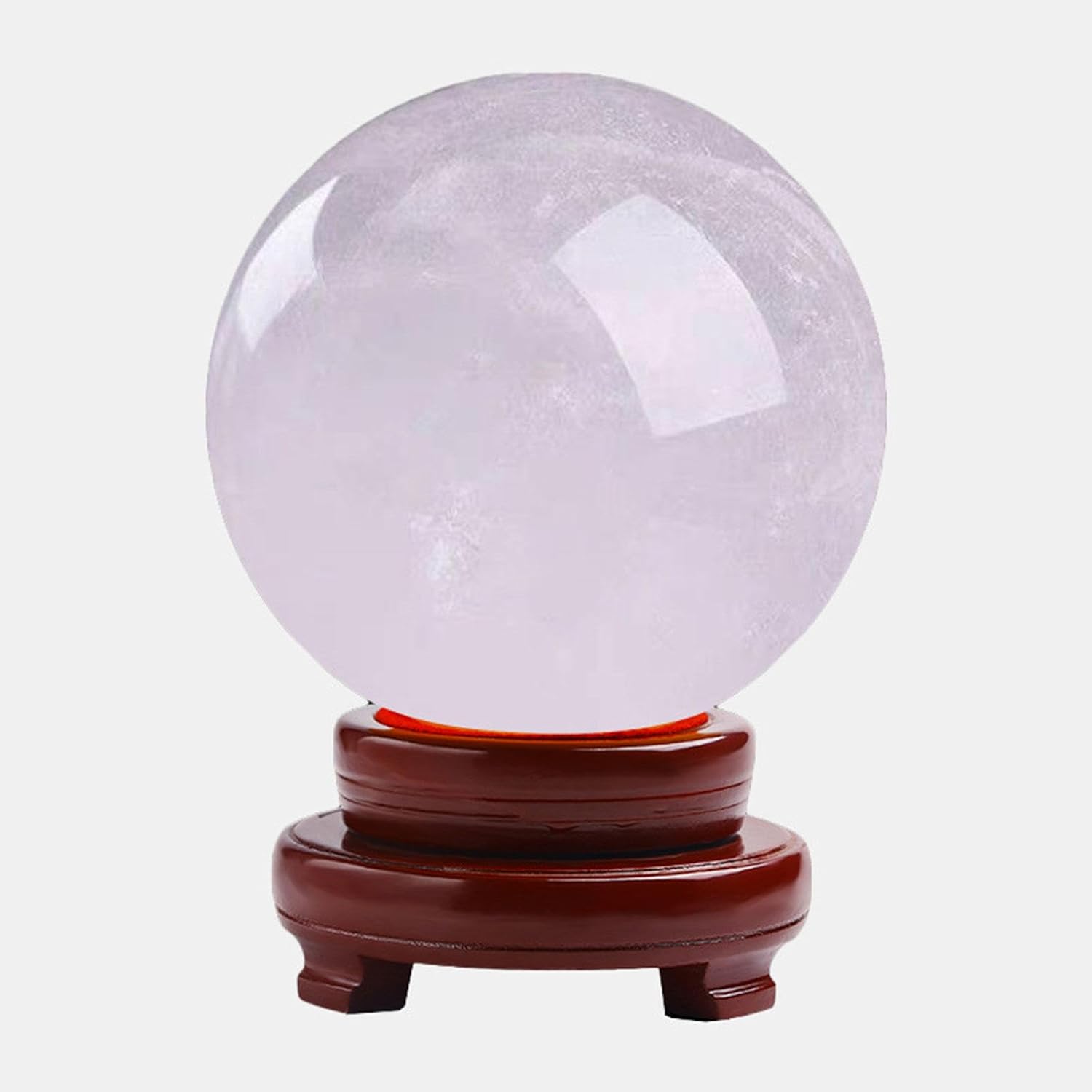 クリスタルボール 木製スタンド付き マジック用 レンズボール 写真撮影 家族装飾 占い師 風水 魔術 魔女のギフト 魔女の装飾とハロ