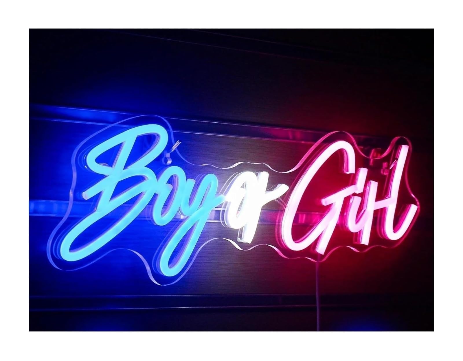 Decorazione luminosa per insegna al per neon per ragazzo o ragazza a LED in acrilicoper matrimonio compleanno(B)