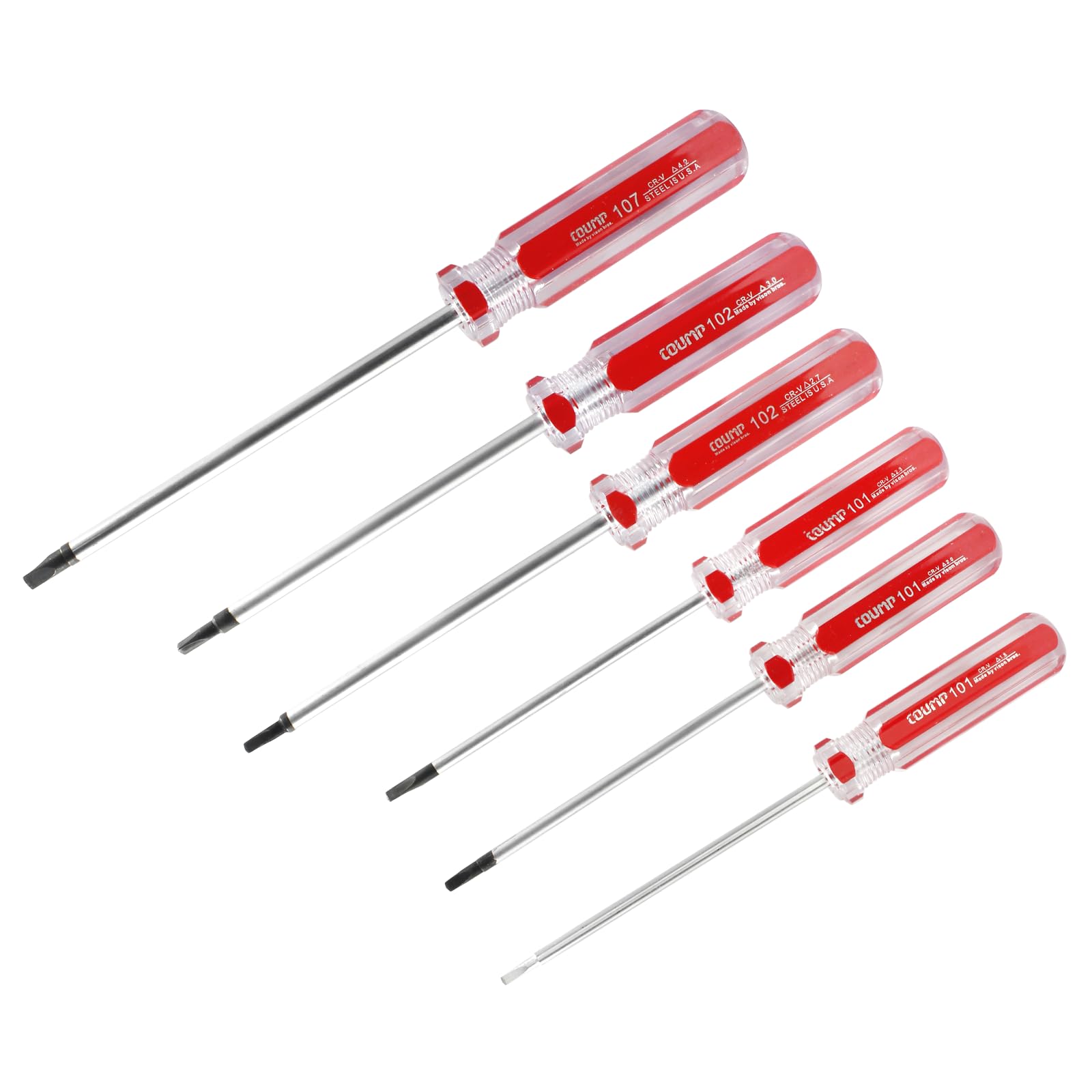 Kyuionty 6Pcs Triangle Head Screwdriver Set, Magnetic Tip Screwdriver 1.8mm, 2.0mm, 2.3mm, 2.7mm, 3.0mm, 4.2mm Triangle Screws Driver Tool for Toy