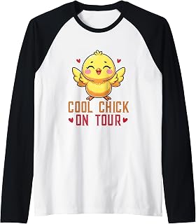Cool Chick Tour Chicks Farm Agriculture Chicks Raglan Baseball Tee
