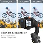 hohem iSteady Pro 4 Gimbal Stabilizer for GoPro Hero 13/12/1110/9/8 Insta360 oneR Osmo Action Camera 3-Axis Handheld Gimble w/Wireless Control IPX4 Splash