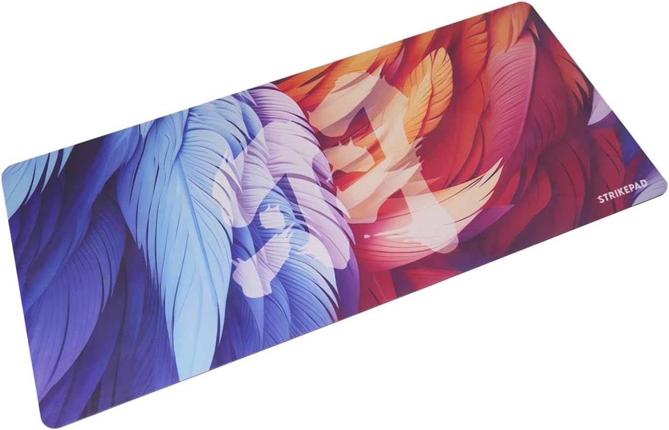 Gaming Mouse Pad and Large Desk Mat, Waterproof Speed Mousepad, Non-Stitched Edges, Transformation Pattern, Durable Mouse Mat for Office and Gaming, FANTECH STRIKEPAD MST901, Blue，35.5"*15.8"