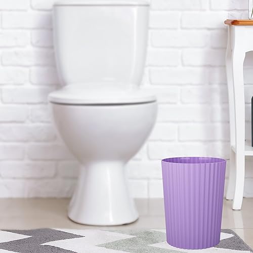 Miniatura 72 de JiatuA Cubo de basura pequeño de plástico redondo para baño, cocina, dormitorio, oficina en casa, dormitorio universitario, gris oscuro