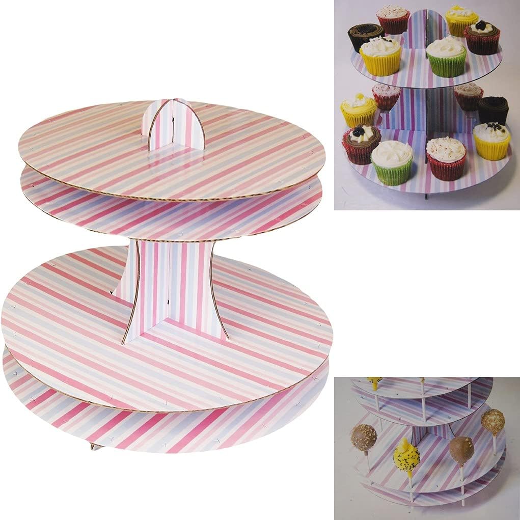 Sherwood Home2 in 1 Cake Pop Cakepop and Cupcake Stand Birthday Party Decoration Set