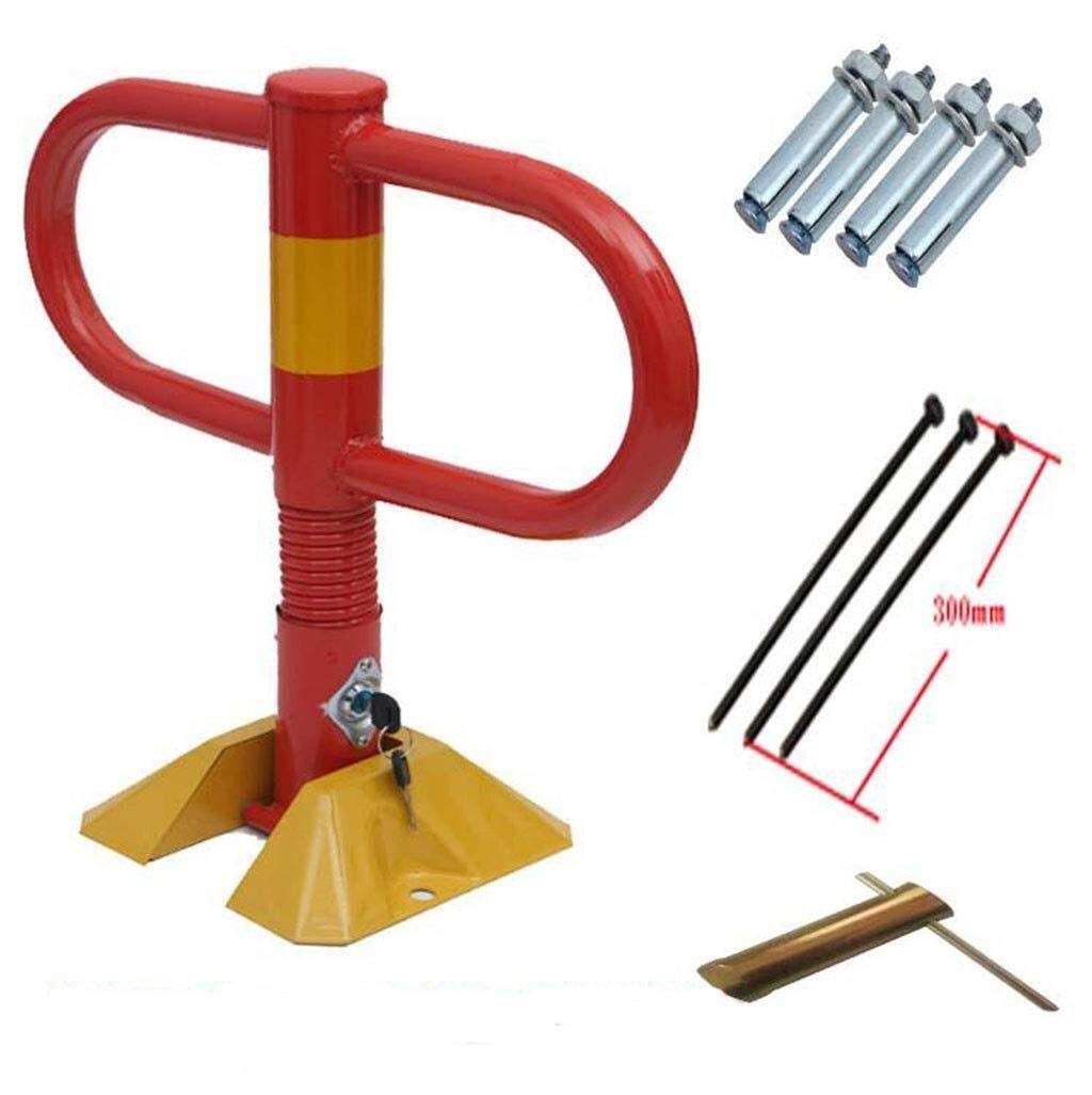 MOKLYF Parking Barriers Lockable Metal Car Parking Lock Bezel,The Bezel and The Manual Parking Space-Saving,with Two Keys,As with a Reflecting Marker Bollard
