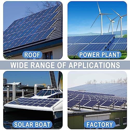 Azonee 6Pcs Solar Panel Bracket, , Solar Photovoltaic Panel Edge Clamp Holders, Adjustable for Module Height 30 mm, Support for Solar Panel Roof Mounting, RV Boat Wall Caravans Yacht