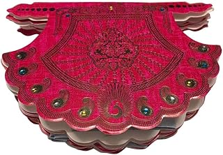 Krista Paper Pack of 20 pcs Red Fan Shaped/Pankha Envelopes for Shagun/Sagan
