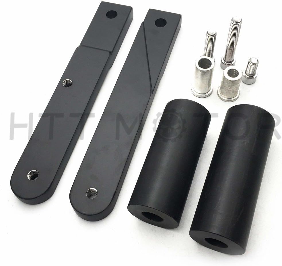 MT219-037-BK No Cut Frame Slider Crash Protector Compatible with 2007 2008 CBR 600 RR CBR600RR Black