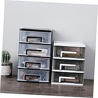 Vista 10 de Organizador de almacenamiento de cosméticos, 3 capas, mini cajón, negro, cajón de almacenamiento para escritorio, plástico, ordenado y ordenado