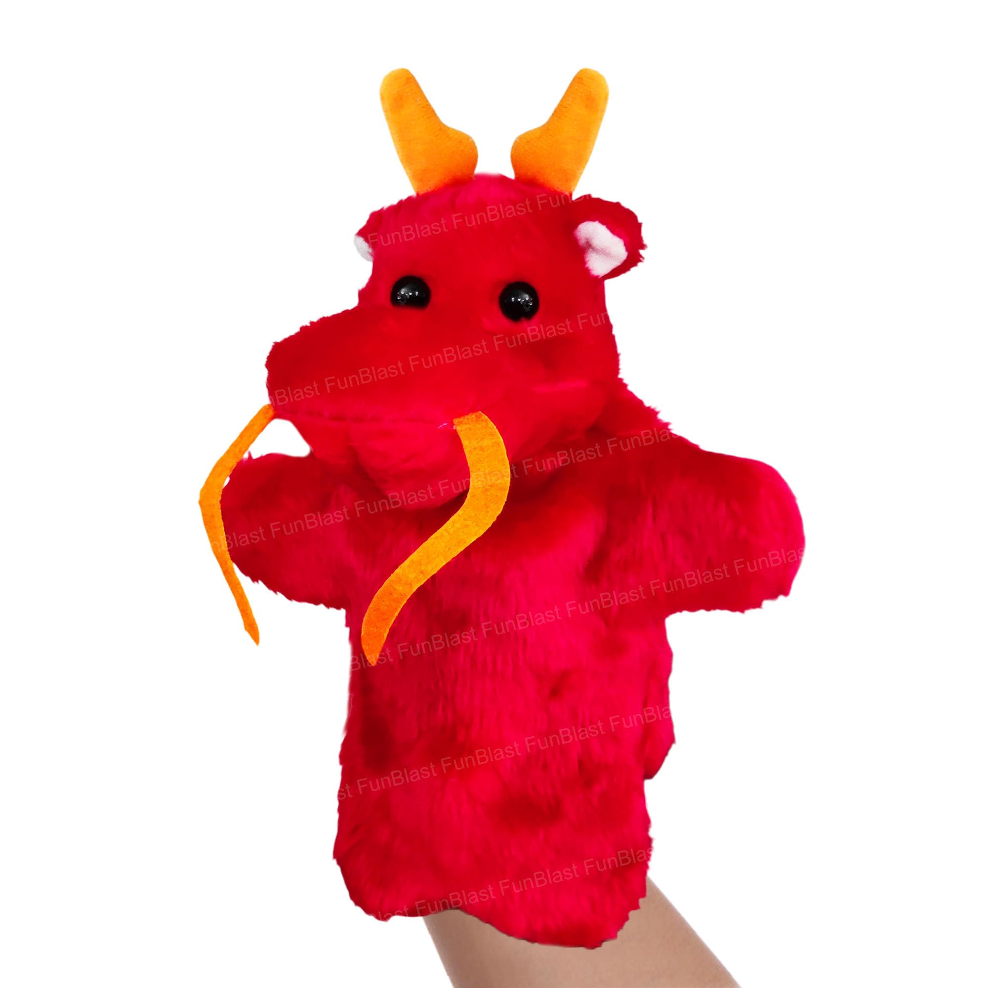 FunBlast Hand Puppets for Kids - Plush Animal Hand Puppet Toys - Soft Storytelling Puppets for Boys & Girls, Fun Learning Educational Toys for Toddlers & Children (Dragon-b)-image-43
