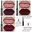 evpct 3Pcs Dark Red Purple Plum Matte Liquid Lipstick and Lip Liner Set for Women Matte Burgundy Lip Tint Stain Long Lasting Waterproof, Black Cherry Blood Red Mauve Brown Gothic Goth Lipsticks Makeup
