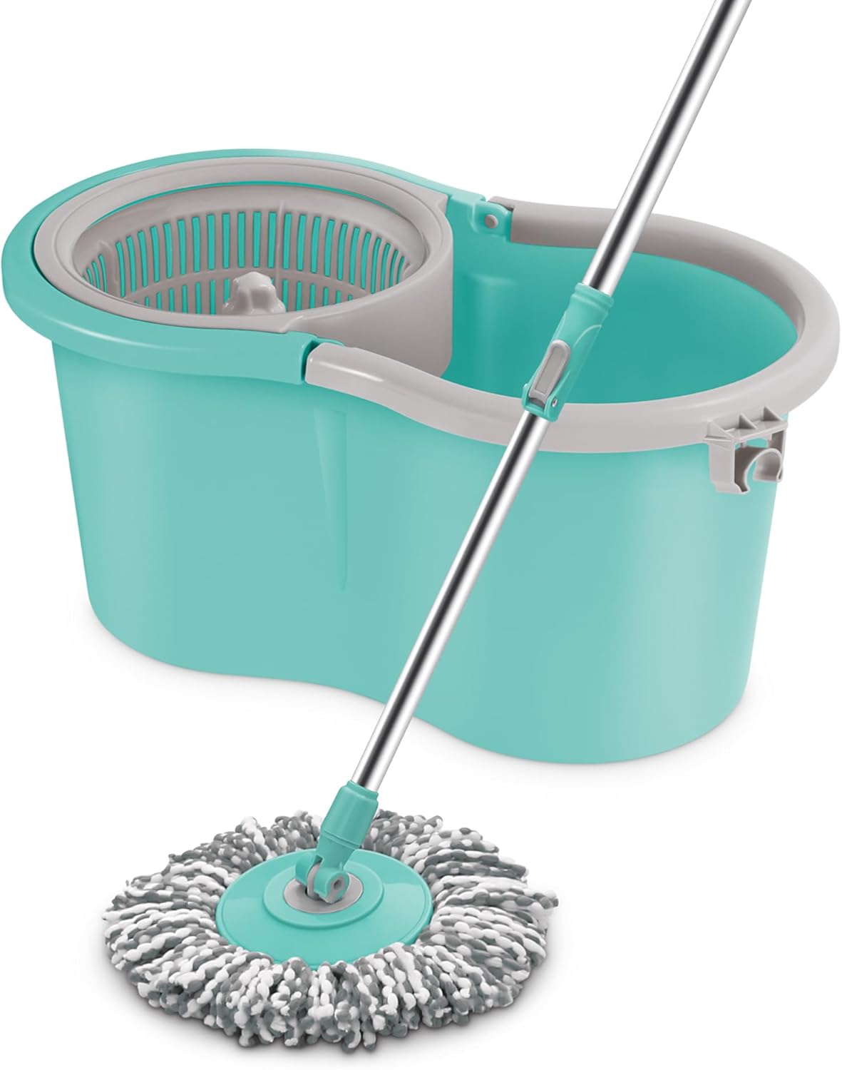 Spotzero by Milton Ace Spin Mop Bucket, Extendable Handle Wringer Set