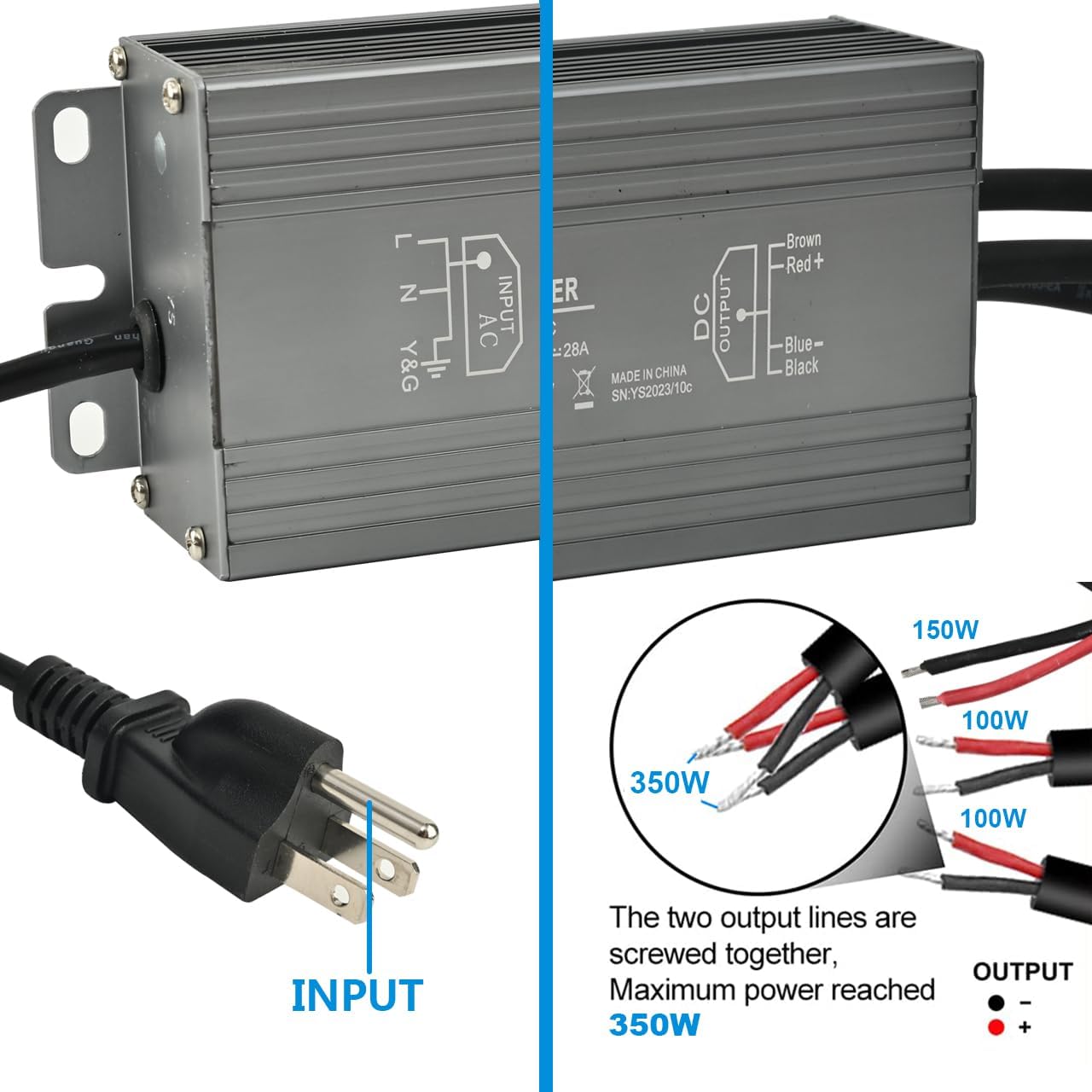 IP67 LED Controlador Fuente De Alimentación Transformador