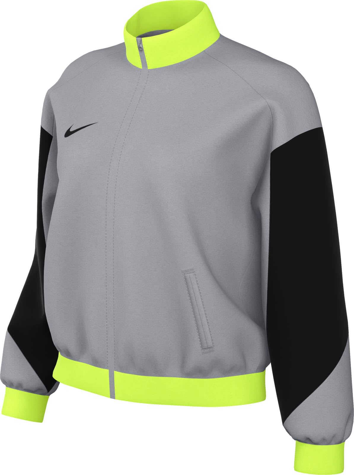 NIKE FD7683-013 Dri-FIT Academy Pro 24 Track Jacket K Jacket Women's WOLF GREY/BLACK/VOLT/BLACK Size S