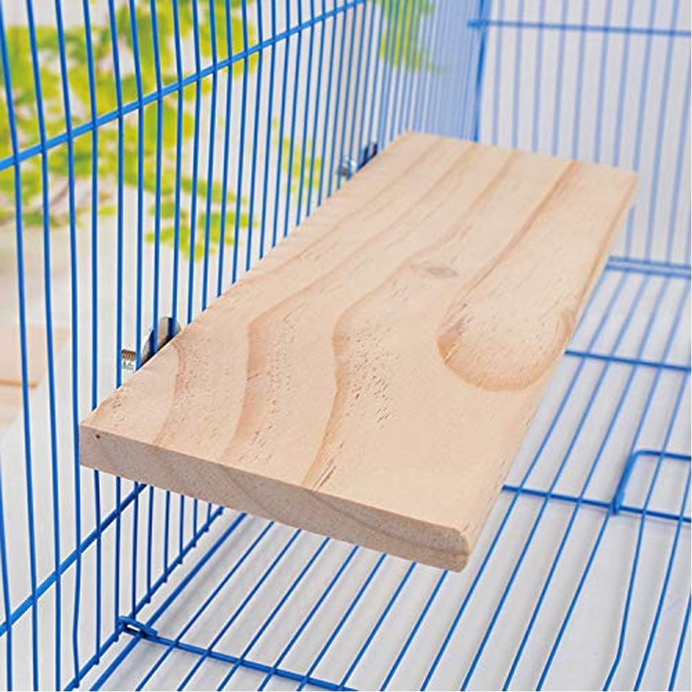 Litewoo Parrot Bird Wood Perch Platform Large Stand Shelf for Birds Budgie Parakeet Cockatiel Conure Cockatoo Macaw African Grey (1PC)