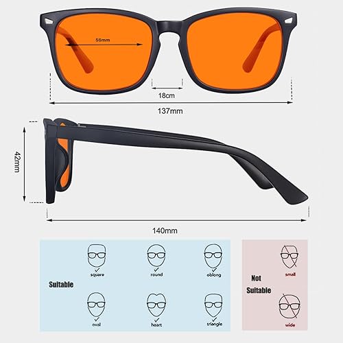 Miniatura 10 de Maxjuli 6001 - Lentes para bloqueo de luz azul, para lectura en computadora, videojuegos, televisión, teléfonos, unisex