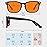 MAXJULI 99.9% Blue Light Blocking,Computer Reading/Gaming/TV/Phones Glasses for Women Men(Orange) 6001
