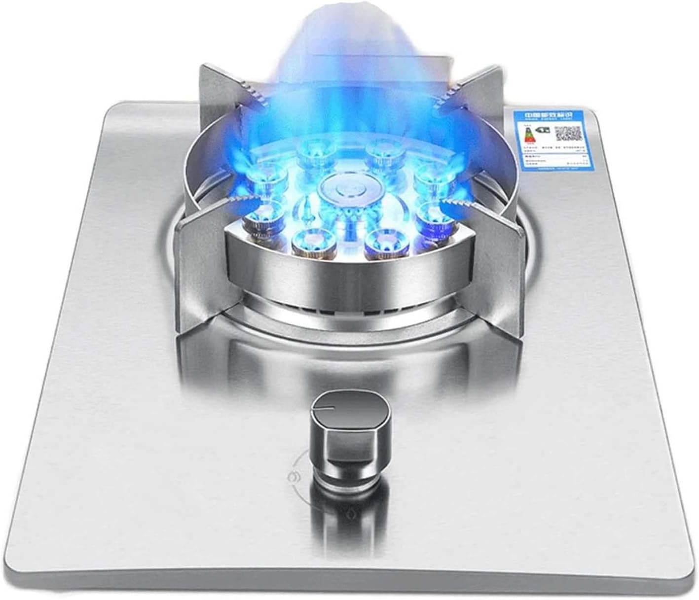 Stainless Steel Gas Cooker - 7KW Portable Gas Stove, Tabletop and Flush-Mounted Stoves, Adjustable Flame Size Kitchen Stove Gas Cooker, Easy to Clean 16.9-inch Burner for Home Camping(LPG)