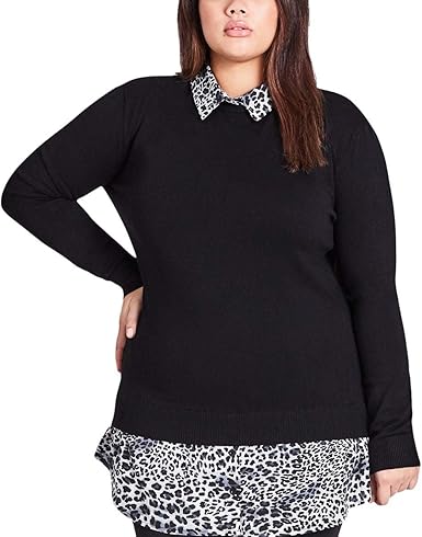 plus size layered look sweaters