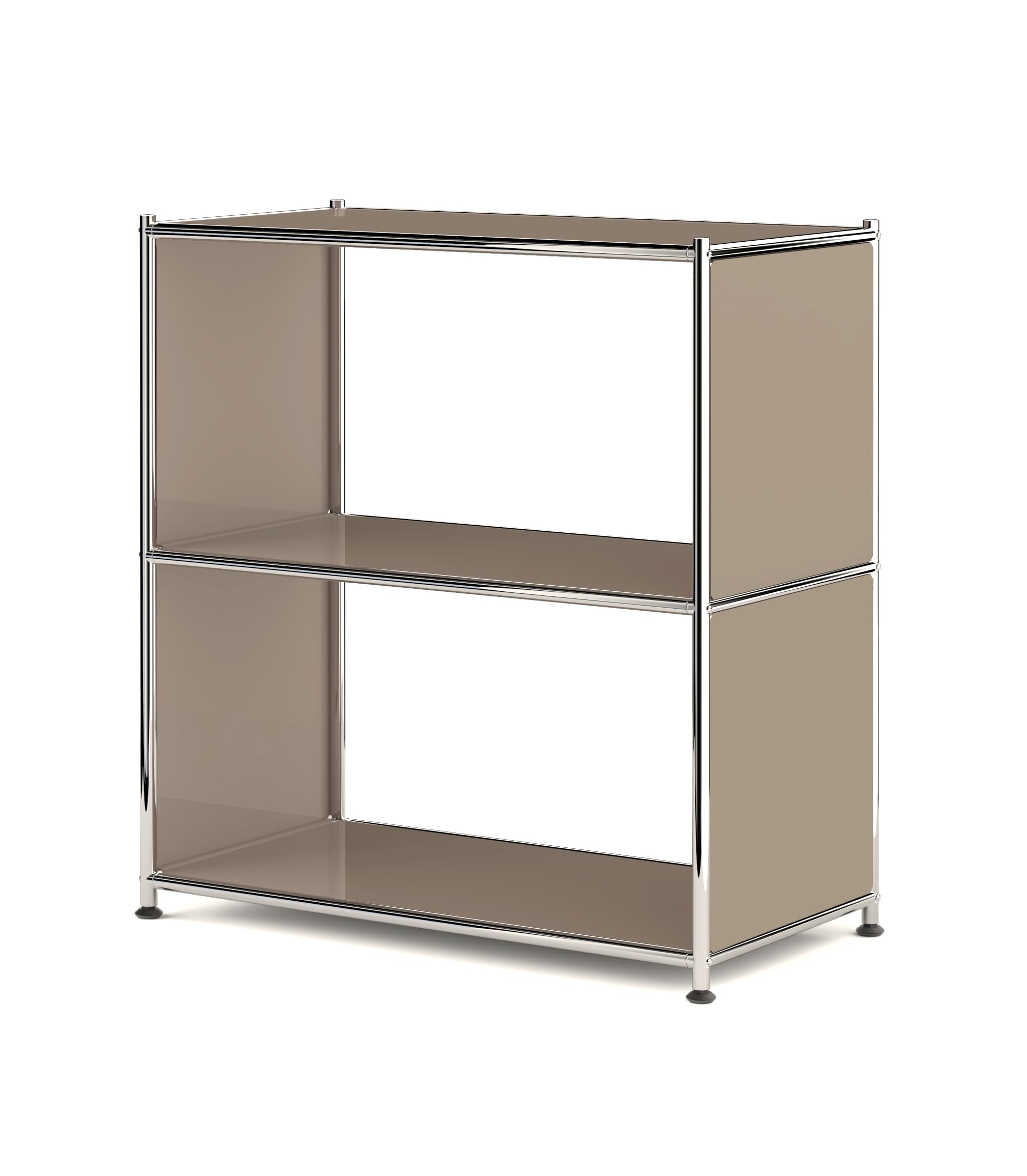 Simplink 32-Inch 2-Tier Metal Bookcase, Open Shelf Storage Organizer for Living Room, Bedroom, Side Table or Nightstand Use, Modern DIY Assembly,