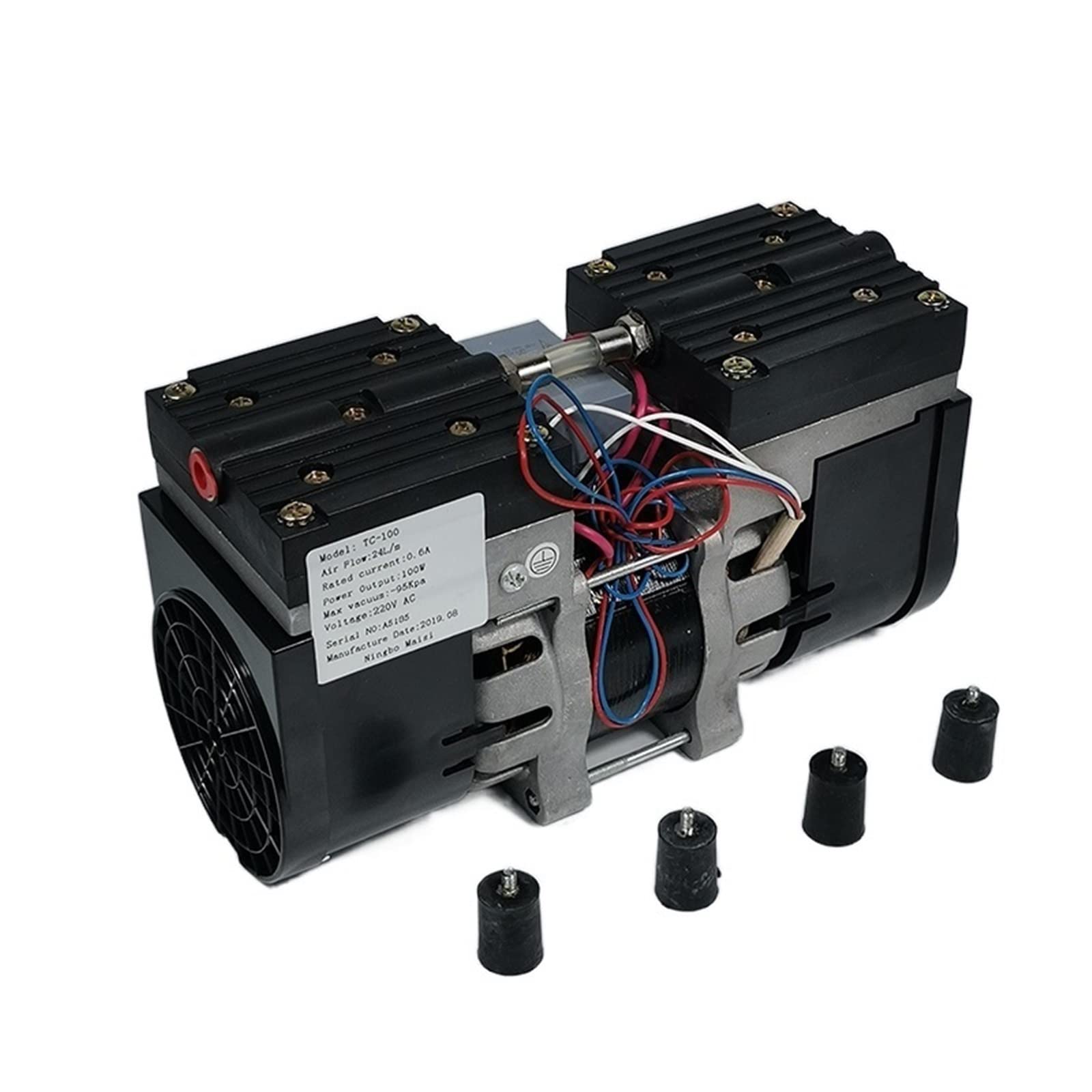 Mthckxjbsuz One Color Peristaltic Pump, Tc-100 Oilless Diaphragm Vacuum Pump 100W Medical Mute Pump With 24L/Min Vacuum Flow