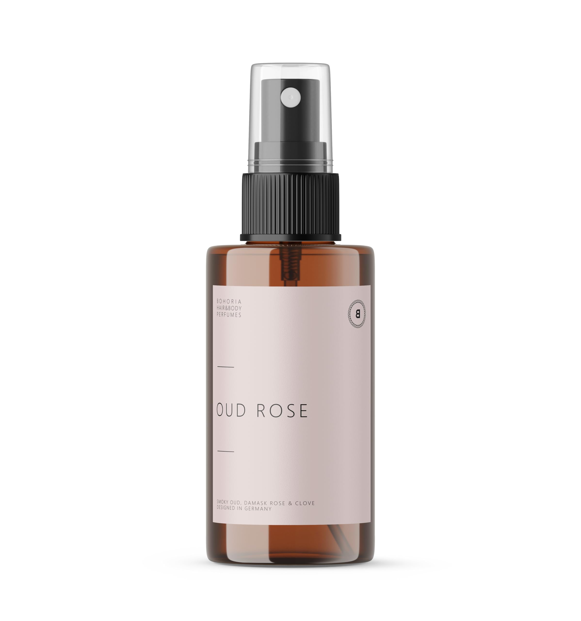 BOHORIA Parfum Cheveux Oud Rose - Hair Perfume à la Rose Orientale Chaude - Formule Nourrissante Vegan Sans Silicone, Convient à Tous Types de Cheveux - 100ml (100ml, Oud Rose)