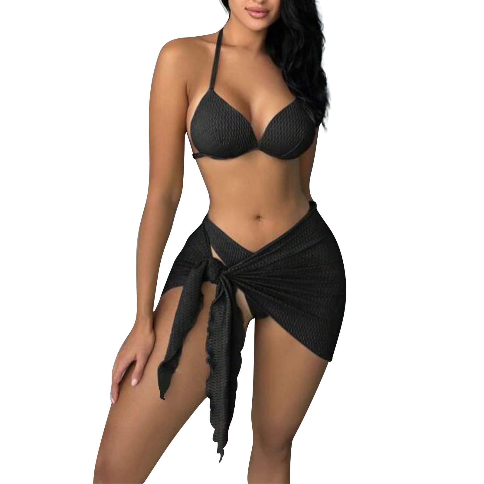 uxxnjfg Bikini Sexy Mujer Tanga Traje de Baño 3 Piezas Reductores Micro Mini Bikinis con Copa Triangular Sexy Verano Bikinis Surf Arena Swimwear