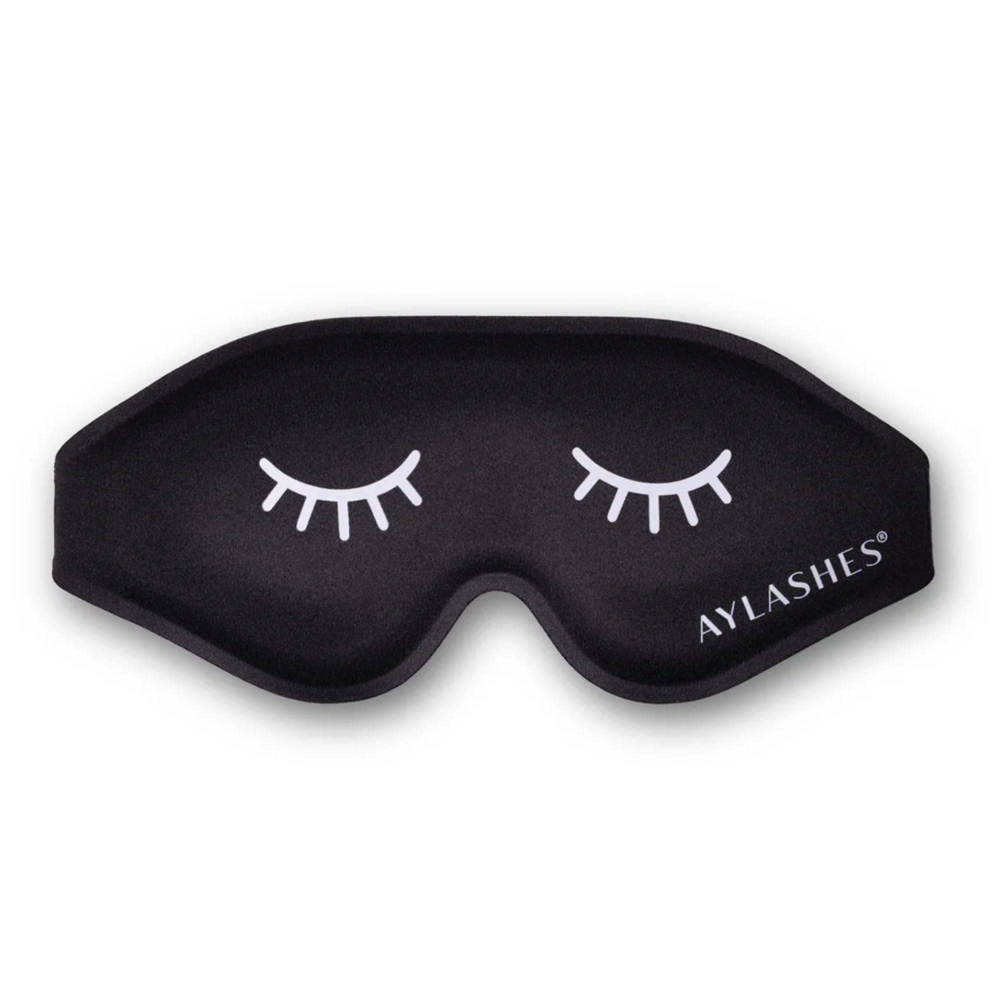 AYLASHES 3D Schlafmaske - Schlafmaske mit Mulde für Wimpernextensions, ideal für Seiten- & Bauchschläfer, verstellbar, atmungsaktiv & waschbar, vegan & dermatologisch getestet