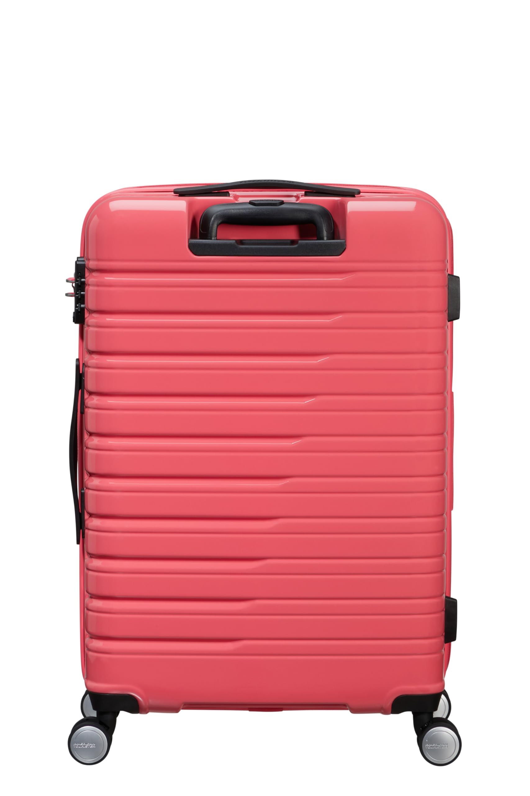 American Tourister Flashline Pop - Spinner M, espandibile valigia, 67 cm, 69/75 L, rosa (rosa corallo)