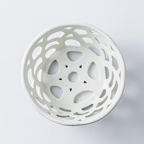 Miniatura 2 de Royal_Z Cesta de frutas de cerámica frutero cesta de frutas y verduras soporte decorativo para mesa para frutas verduras pan dulces cuenco de