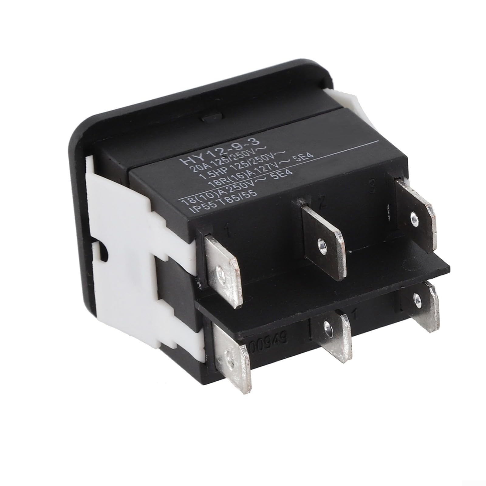 Interruttore A Bilanciere KEDU HY12-9-3 – On-Off-On, 125/250V, 18/20A, Nero