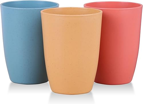 Miniatura 8 de Vaso irrompible con popote de trigo, juego de vasos reutilizables de 12 onzas para cocina, hogar, vaso apto para lavavajillas, libre de BPA y