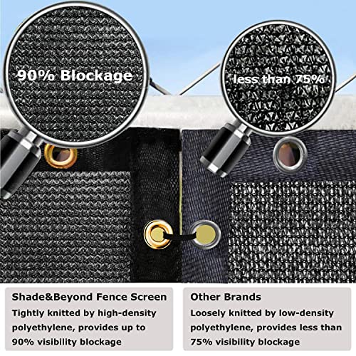 Shade&Beyond 4' X 50' Fence Privacy Screen Black Heavy Duty 150 Gsm Fencing Mesh Shade Net Cover For Wall Garden Yard Backyard Indoor Outdoor Home Decoration #TOP2